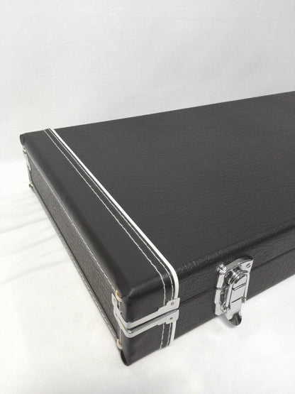 Haze HPAG19040PB Rectangle Electric Bass Guitar Hard Case, Lockable, Black