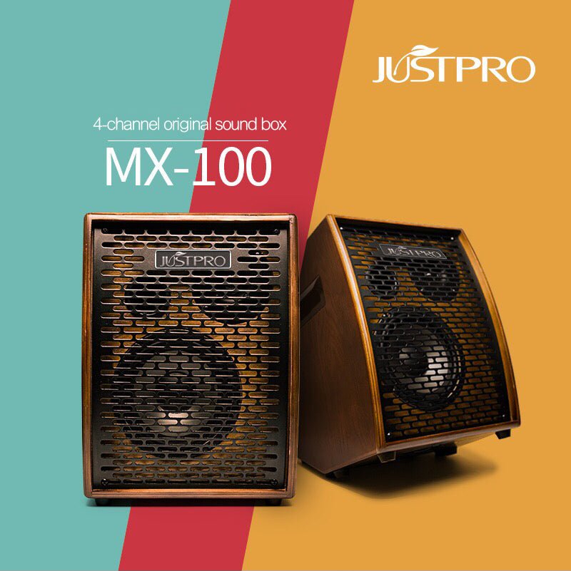 JUSTPRO MX100  100W Amplifier 4 Independent Channels Noise Elimination display model