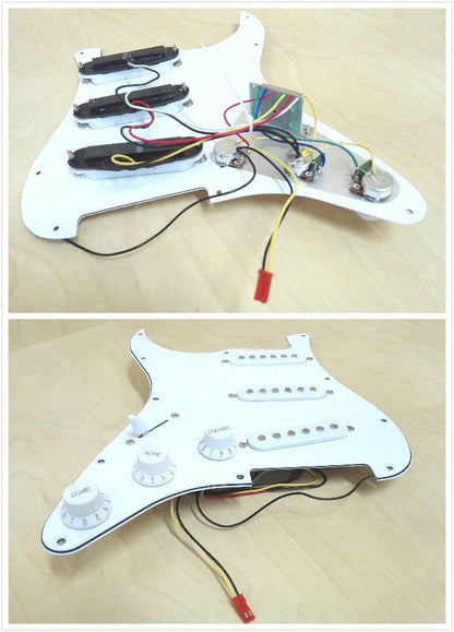 Left-Hand HSST1910DIYLH Solid Basswood Electric Guitar DIY Kit, No-Soldering
