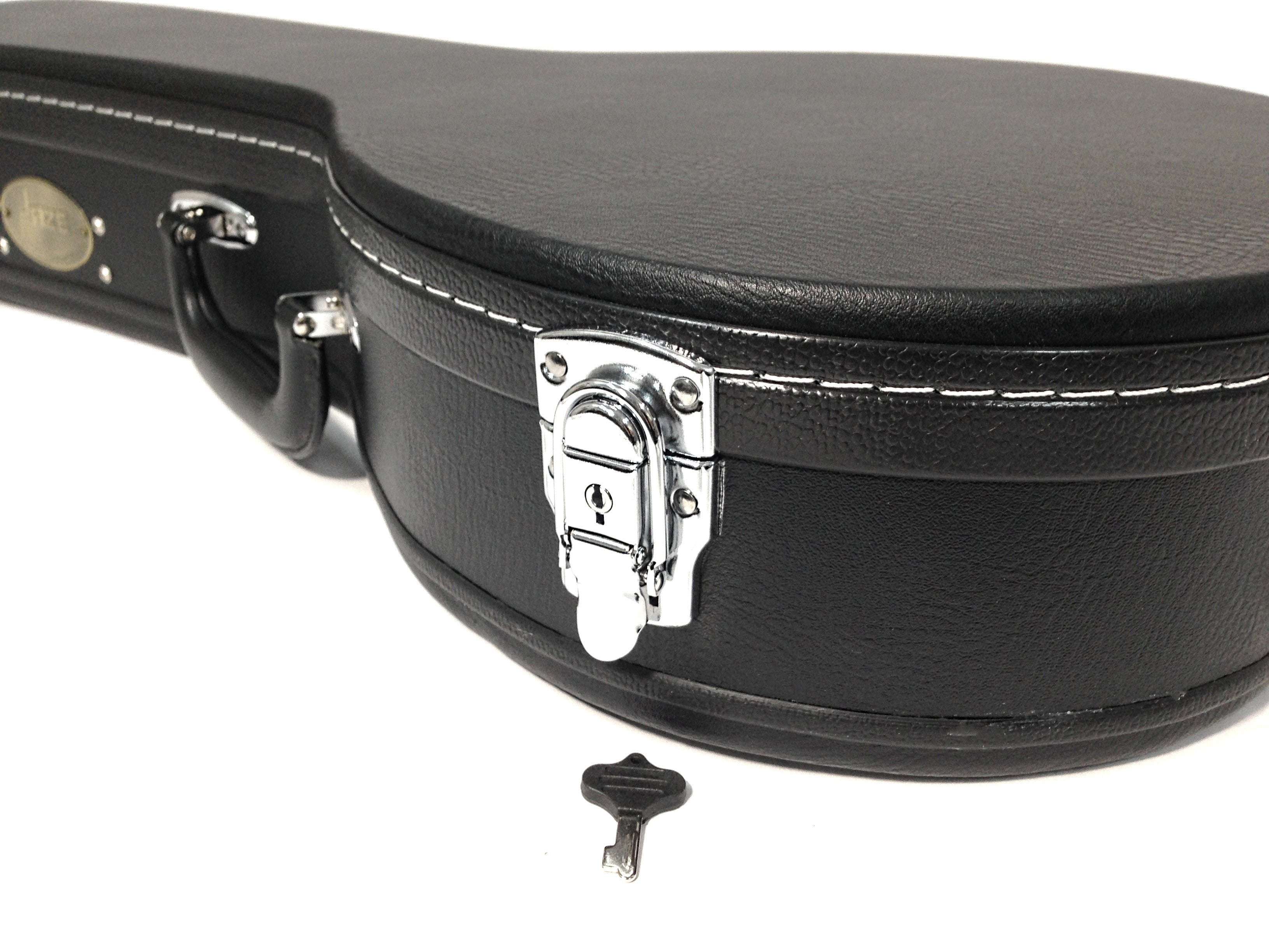 Haze HPMB19010C A-Style Mandolin Hard Case - Lockable, Black