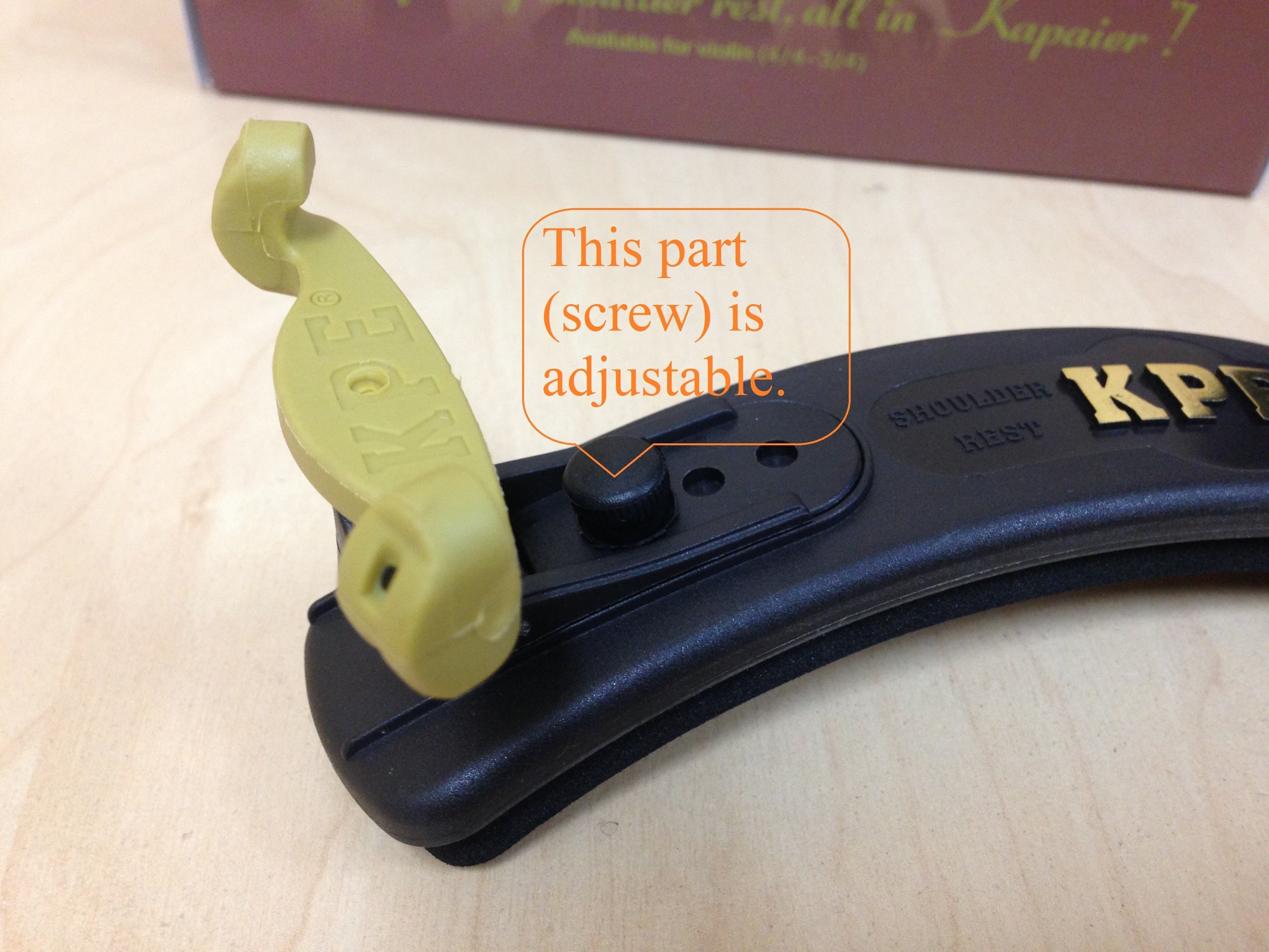 Kapaier KPE510NO301 Economy Model Violin Adjustable Shoulder Rest - 4/4, 3/4 with Rosin