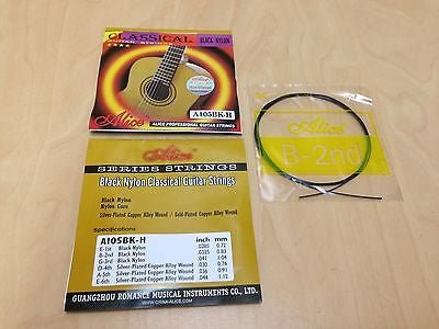 Black nylon strings on sale for classical guitar