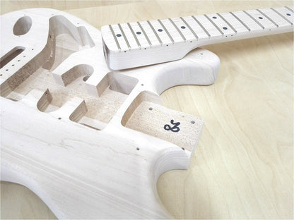 Left-Hand HSST1910DIYLH Solid Basswood Electric Guitar DIY Kit, No-Soldering