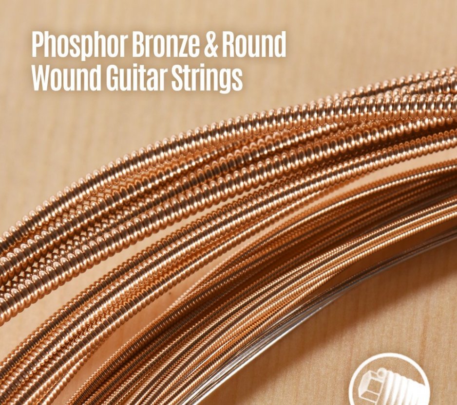Haze DP011 Acoustic Guitar Strings - Custom Light + 3 Picks