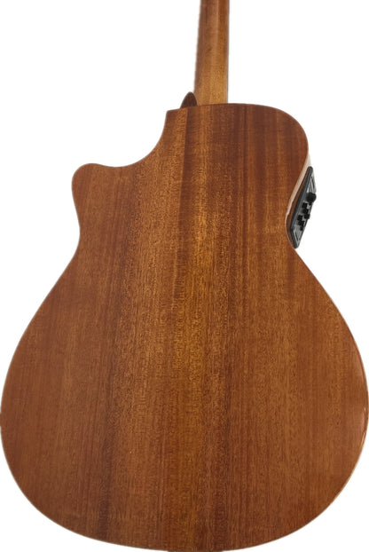 Kriens Flame Maple Top Built-In Fishman Pickup/Tuner OM Cutaway Acoustic Guitar - Natural KA430CSB
