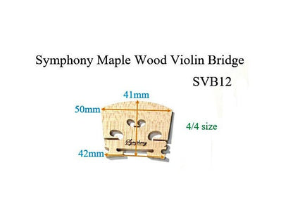 Symphony SVB Maple Wood Violin Bridge - 1/4, 1/2, 3/4, 4/4