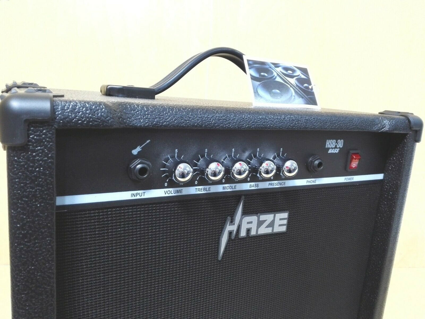 Haze HSB30 30W Electric/Acoustic Bass Guitar Amplifier,BK w/Headphone Output