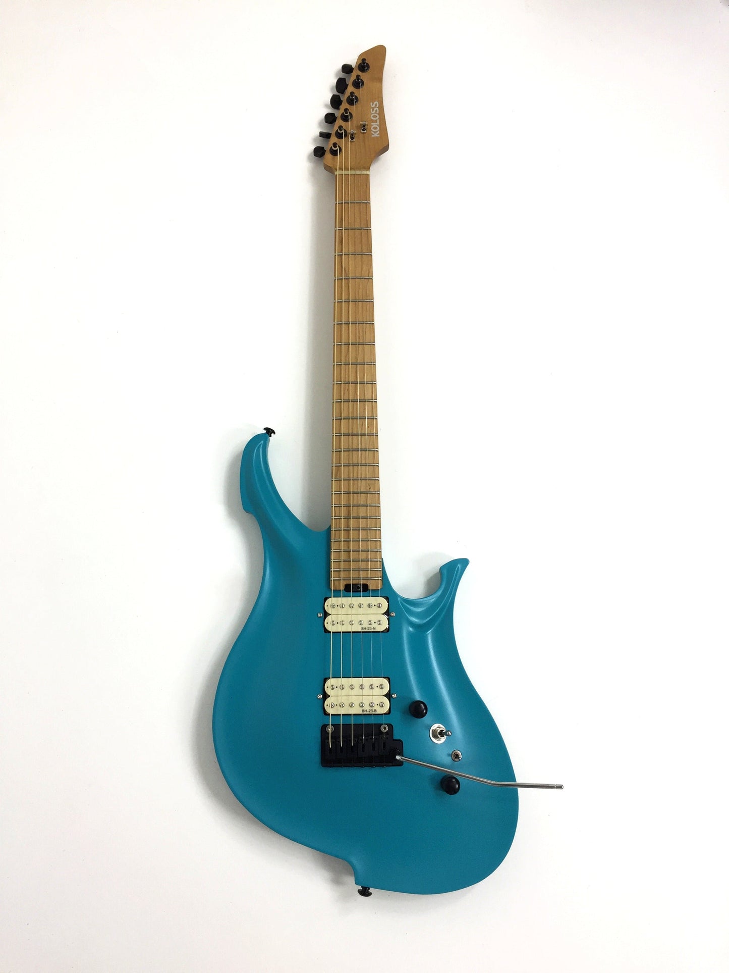 KOLOSS GT4MBL Blue Aluminum Body Roasted Maple Neck Electric Guitar + Bag