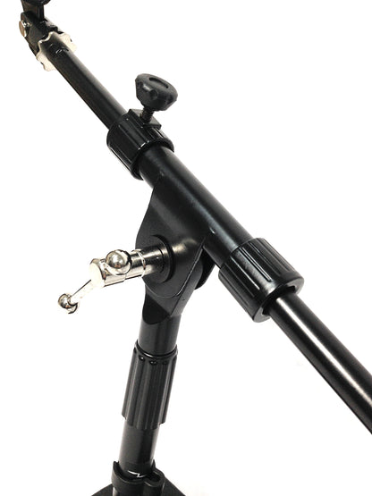 Haze MS106+MS043 Tabletop Black Mic Stand With Short Telescopic Boom