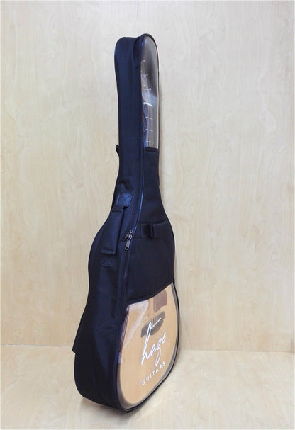 Haze ABD42B2 Partial Clear Top Acoustic Guitar Soft Bag, Waterproof, Black