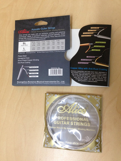 Alice AW332SL Professional Acoustic Guitar Strings - Super Light