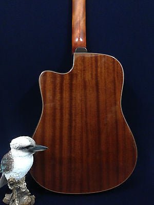 Gosila Solid Spruce Top Fishman Pickup/Tuner Cutaway Acoustic Guitar - Natural CS801210CEQ