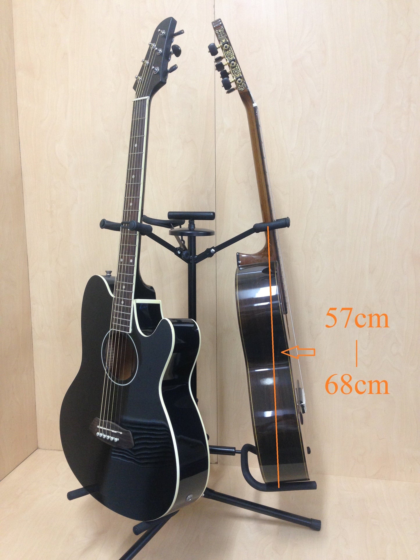 Haze GS012 Metal-Rubber Tripod 3-Guitar Stand