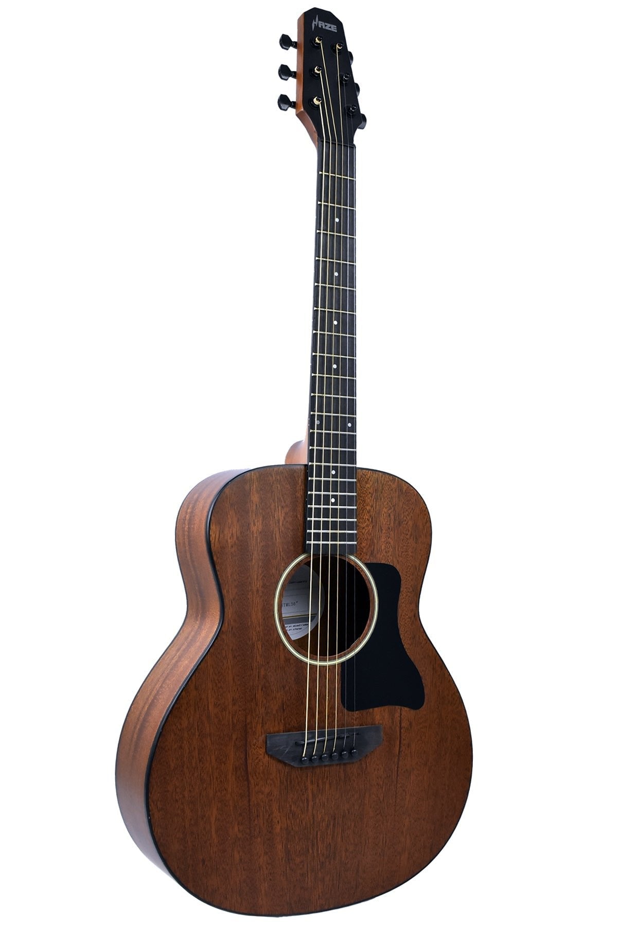 Haze 34"/36" Traveler Arched-Back Thin-V Neck Acoustic Guitar - Natural HSTML