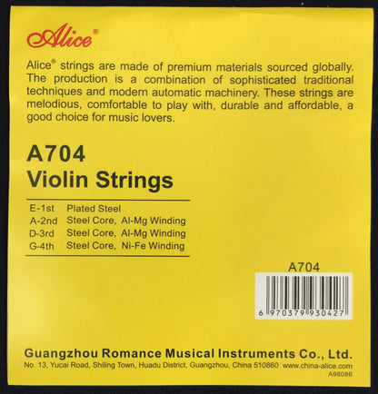 Alice A704 Standard Size Violin String Set
