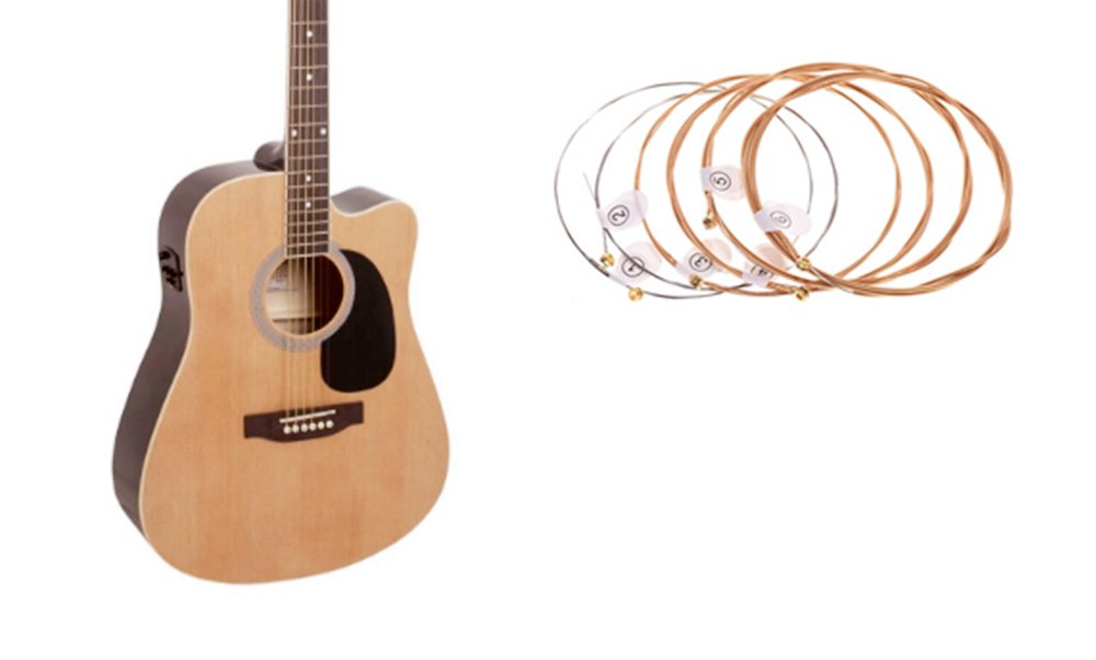 Haze DP012 Acoustic Guitar Strings - Light + 3 Picks