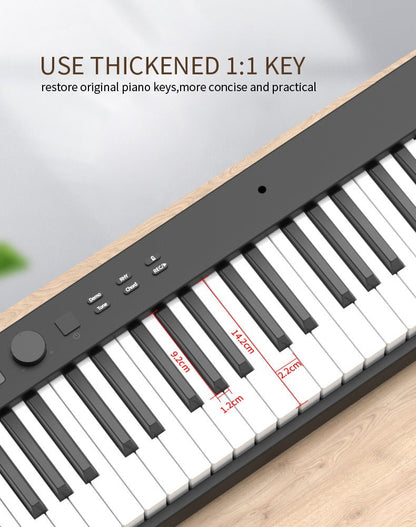Portable 88 Keys Foldable/ Rechargeable Digital Piano Electronic Keyboard PJ88C+ Keyboard Stand