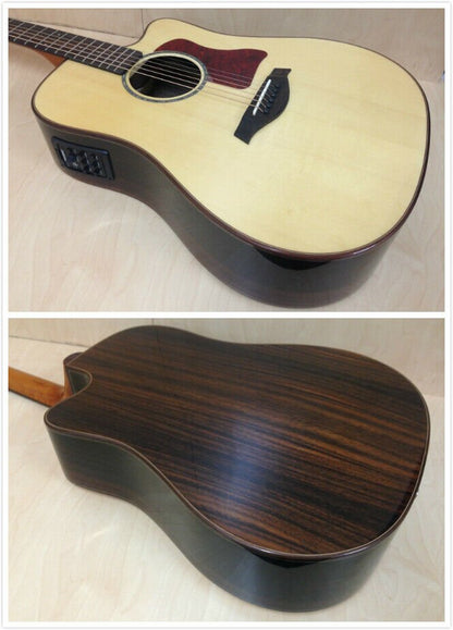 Gosila Solid Spruce Top Fishman Pickup/Tuner Cutaway Acoustic Guitar - Natural CS801310CEQ