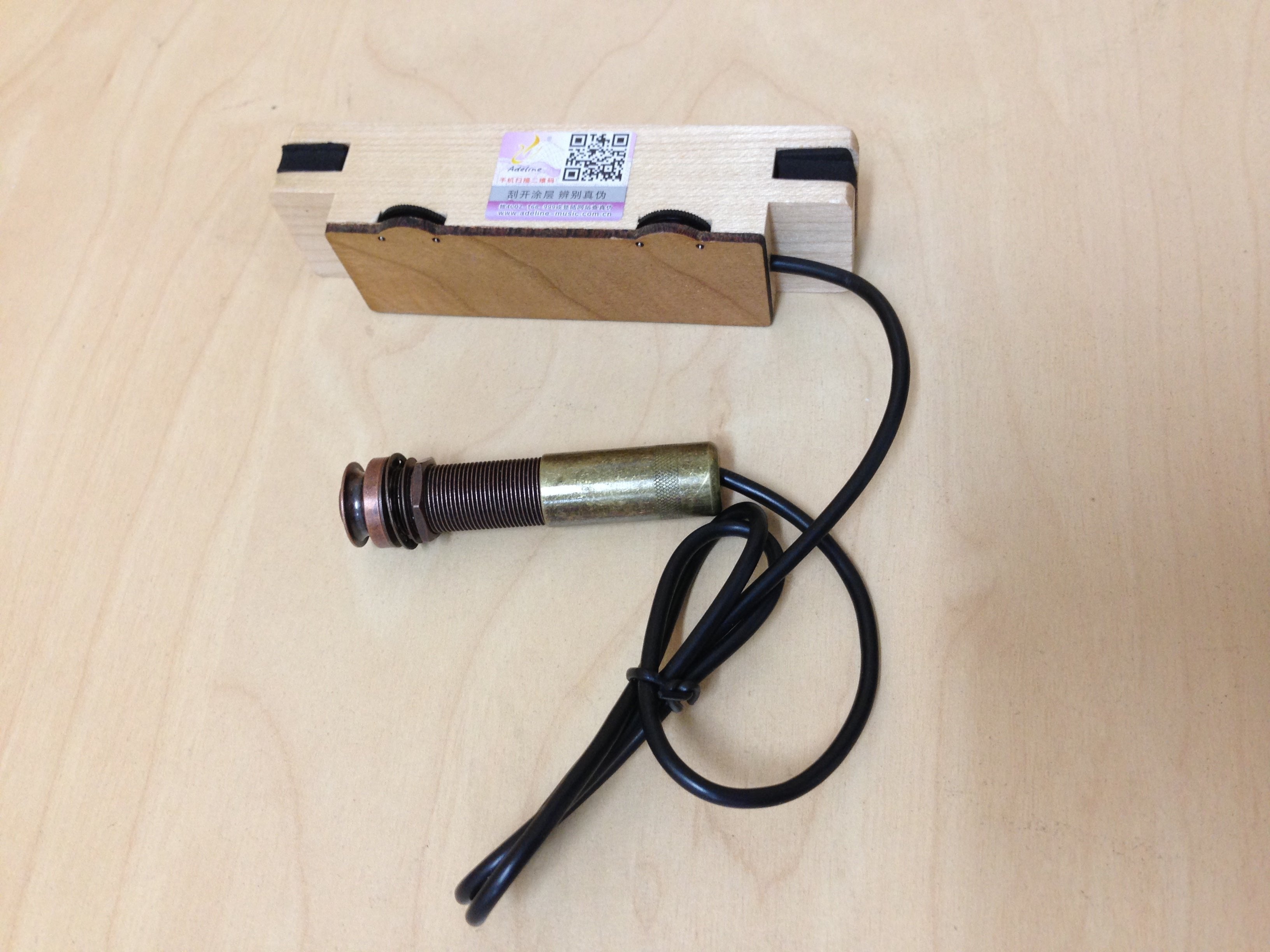 Adeline AD39T Passive Soundhole Folk Guitar Pickup, Volume & Tone Adjustable