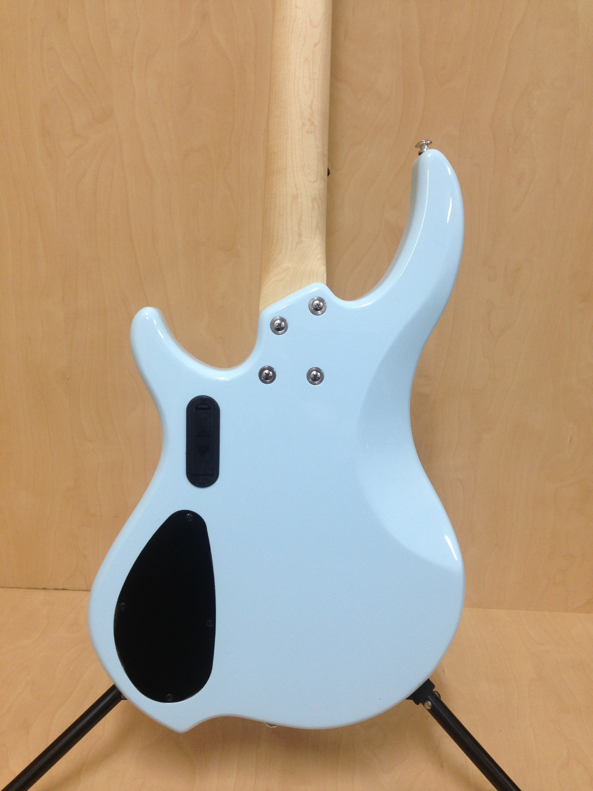 Haze Single-Coil Solid White Poplar Hybrid Electric Bass Guitar - Blue HYBRID4PJ