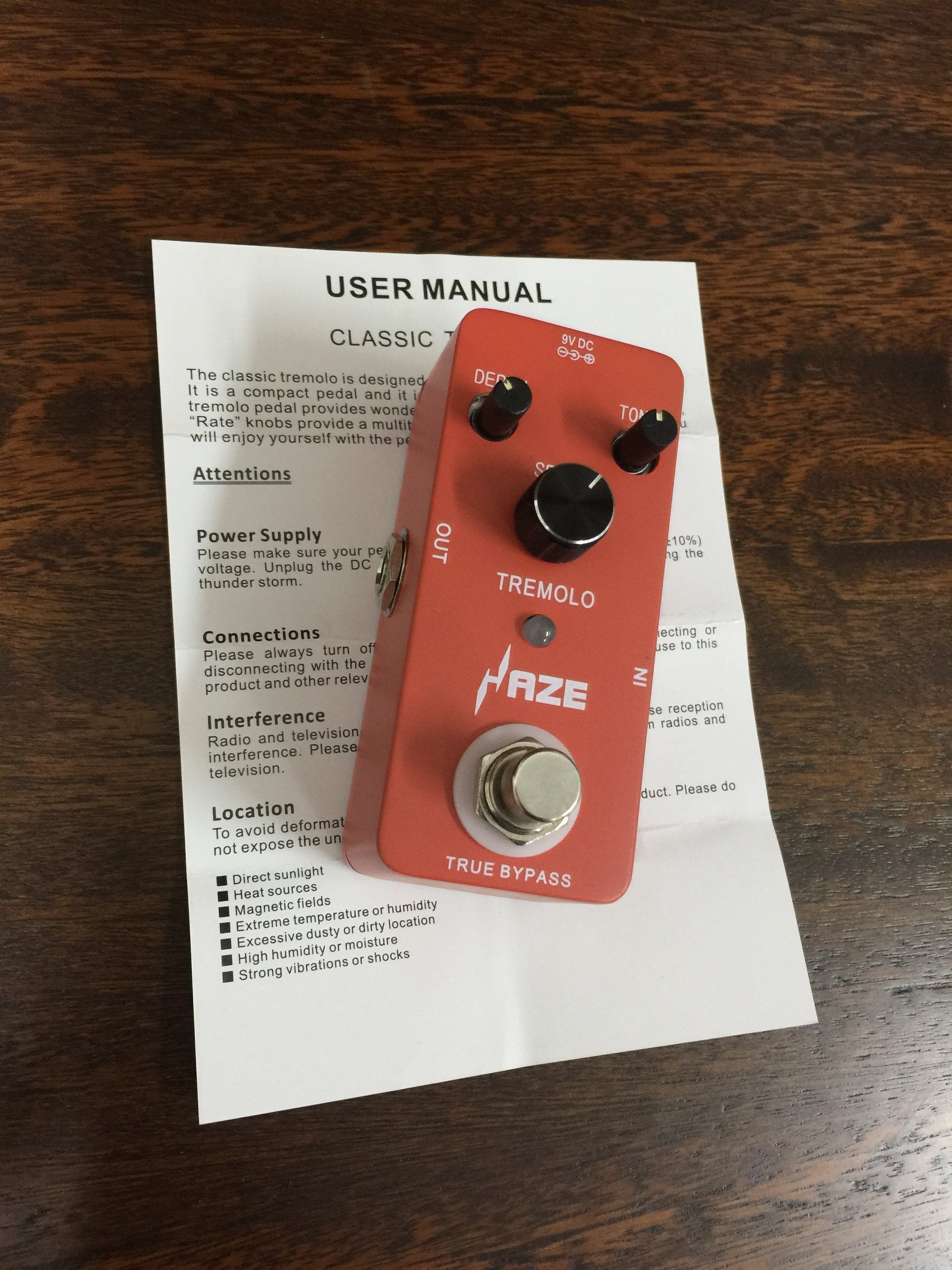 Haze Tremolo Guitar Pedal