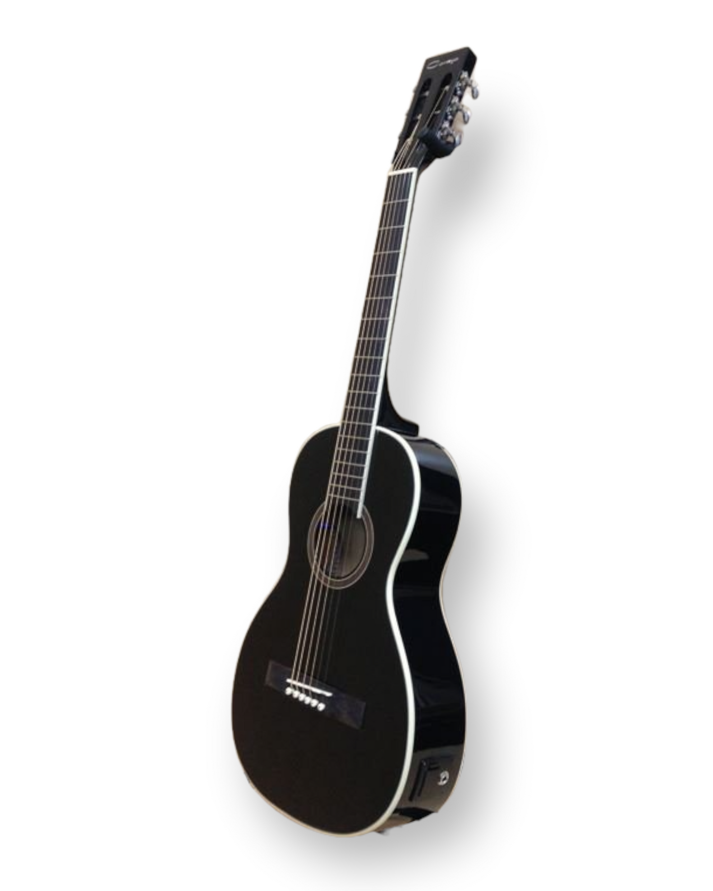 Caraya Parlor Cedar Top Built-In Pickups/Tuner Acoustic Guitar - Black PARLOR590