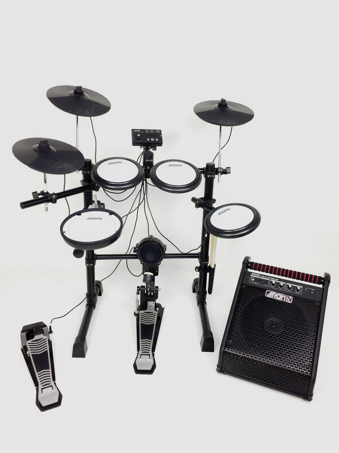 Aroma TDX16S All-Mesh 5+3 Electronic Drums w/ Dual Zone Snare, Cymbals, Stool