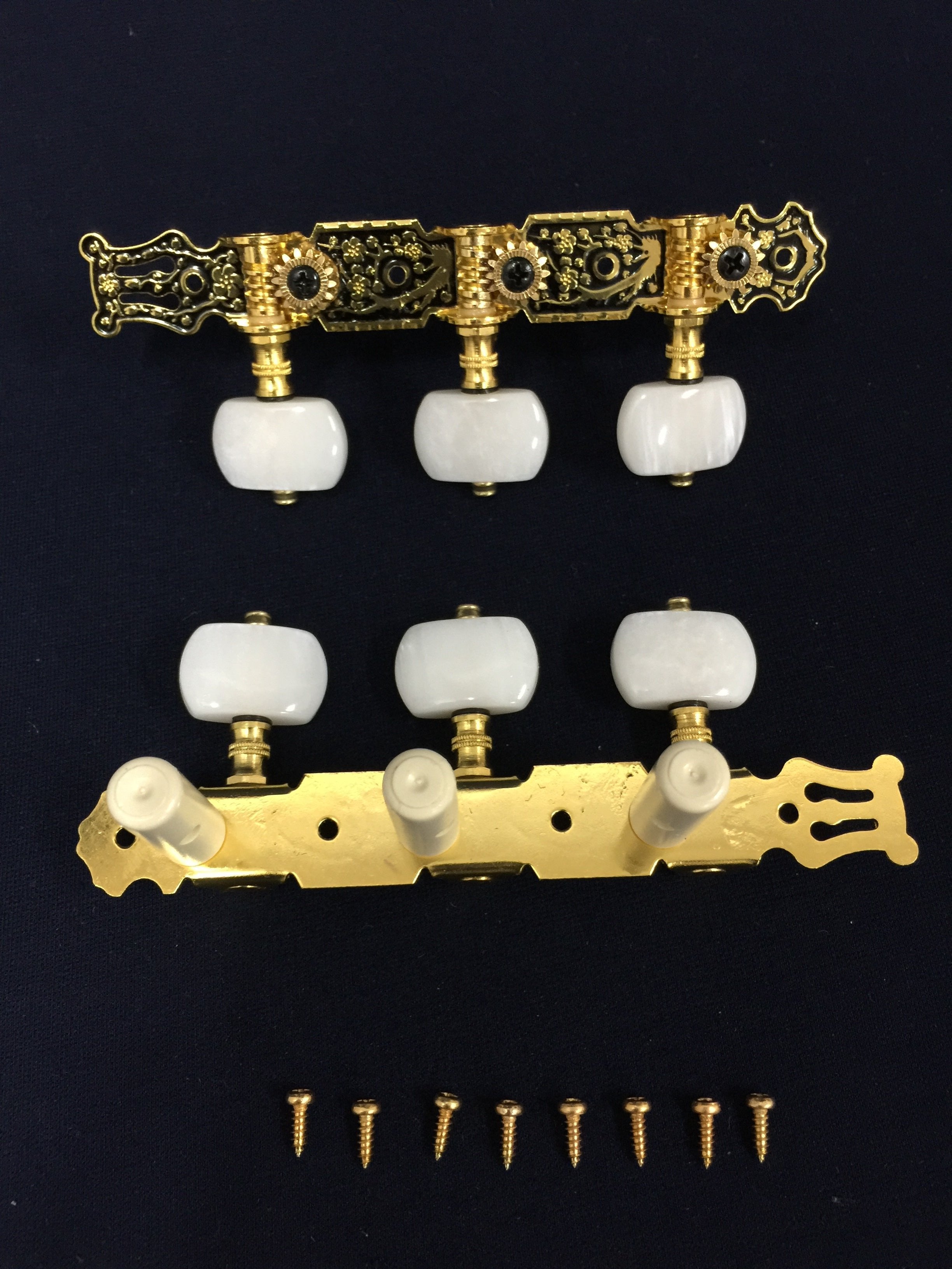 Alice AO020HV1P Classical Guitar Tuning Pegs Machine Head - Gold/Black