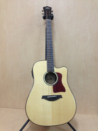 Gosila Solid Spruce Top Fishman Pickup/Tuner Cutaway Acoustic Guitar - Natural CS801310CEQ