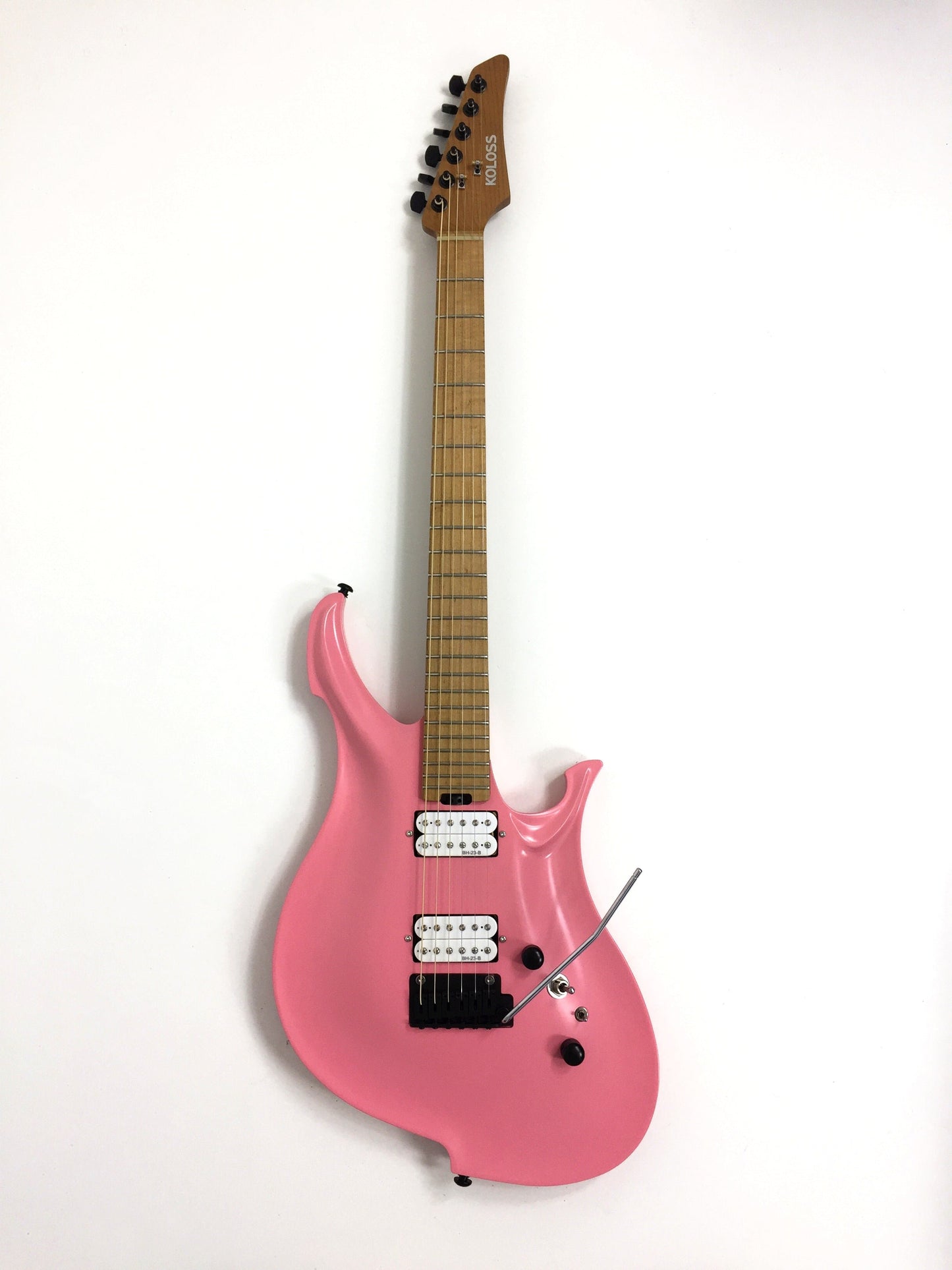 KOLOSS GT4MPK Pink Aluminum Body Roasted Maple Neck Electric Guitar + Bag