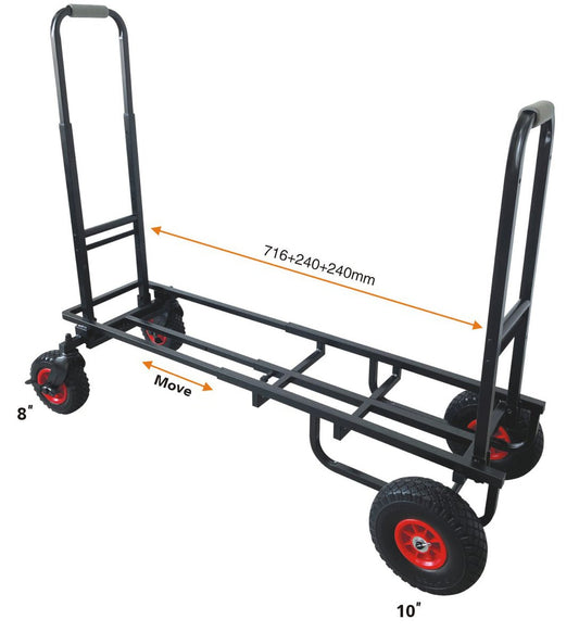Haze All-Terrain Folding Multi-Utility Cart MXS017 with 72-120cm Extension & 250kg Load Capacity