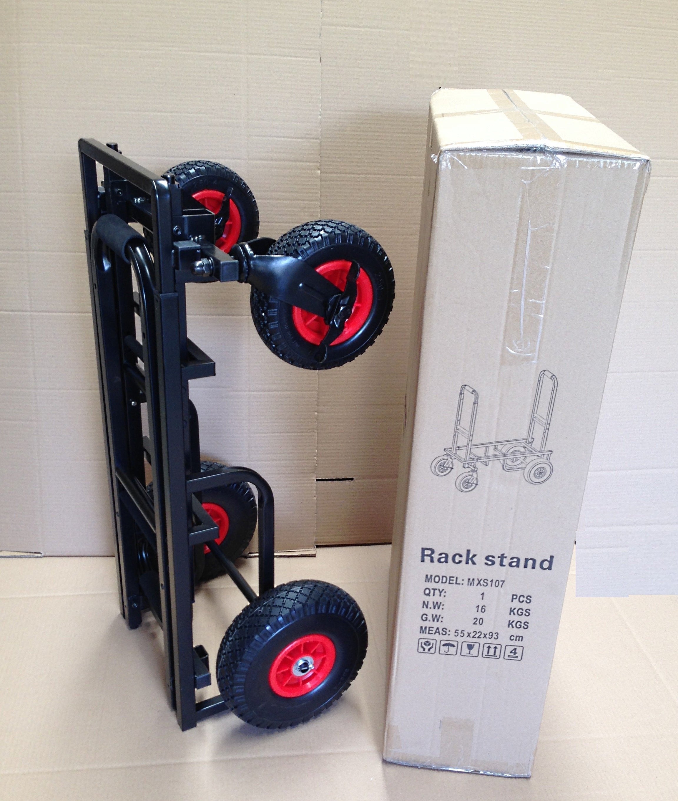 Haze All-Terrain Folding Multi-Utility Cart MXS017 with 72-120cm Extension & 250kg Load Capacity