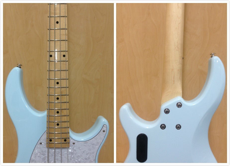 Haze Single-Coil Solid White Poplar Hybrid Electric Bass Guitar - Blue HYBRID4PJ