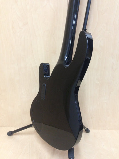 Haze Fretless Artec Active Humbucker Solid Maple J-Style Electric Bass Guitar - Black SPB3270BK