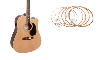 Haze DP011 Acoustic Guitar Strings - Custom Light + 3 Picks