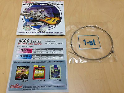 Alice A606M4 Electric Bass Guitar Strings Medium - 4 strings + 3 Picks