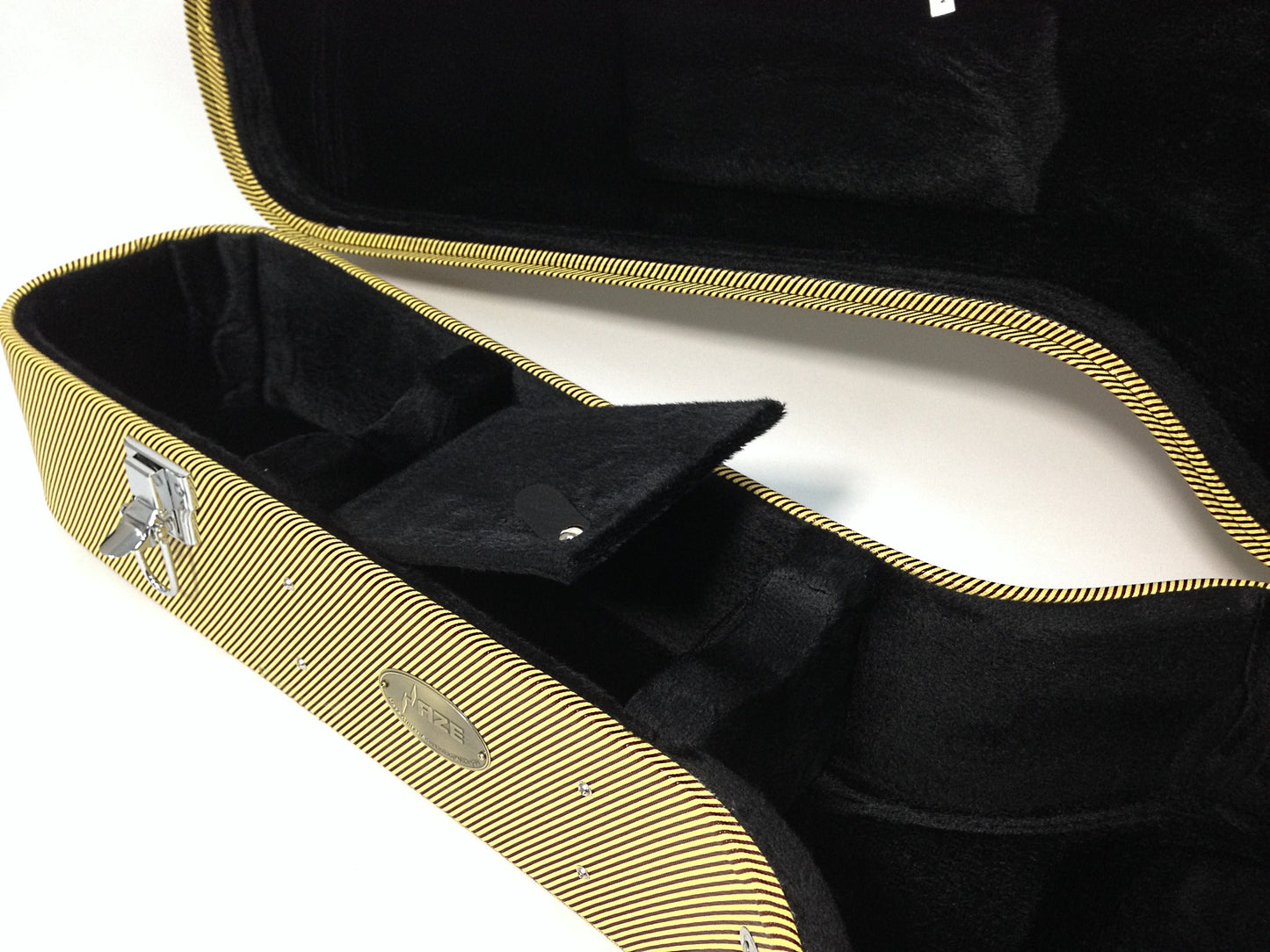 HPAA19020DAT Durable Hard Case for Dreadnought Acoustic Guitar Lockable w/Key, Yellow Twilling