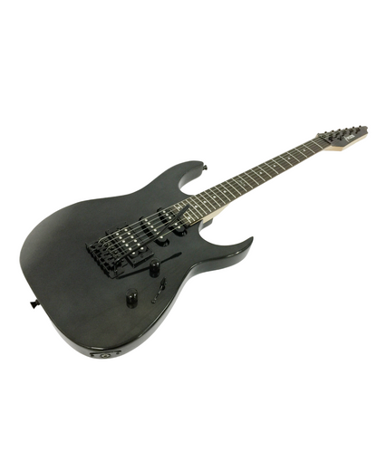 Haze Maple Neck HSH Tremolo HRG Electric Guitar - Black SEGLG4DBK
