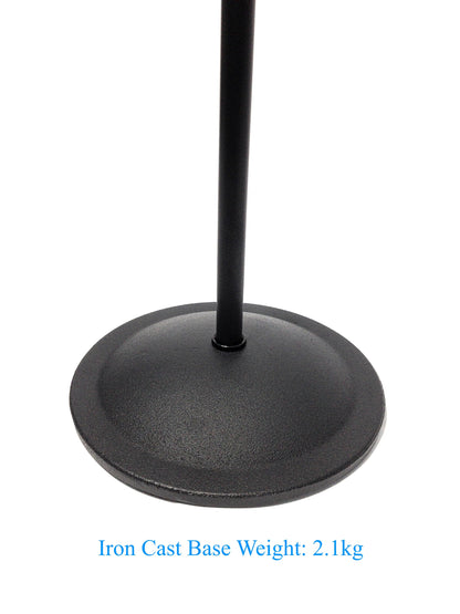 Haze MS026/MS043 Cast Iron Round Base Rod Combination Microphone Stand + Clip
