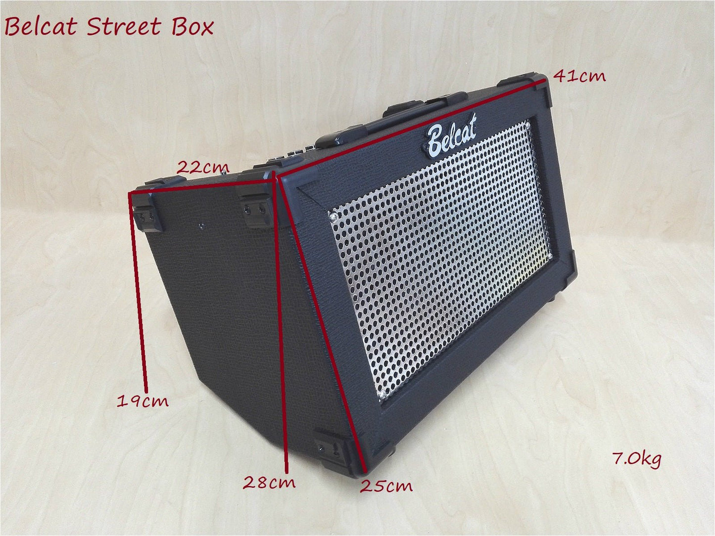 Belcat STREEBOX 15W Rechargeable Guitar Amplifier, Mic, Reverb, Delay, Chorus, Tremolo