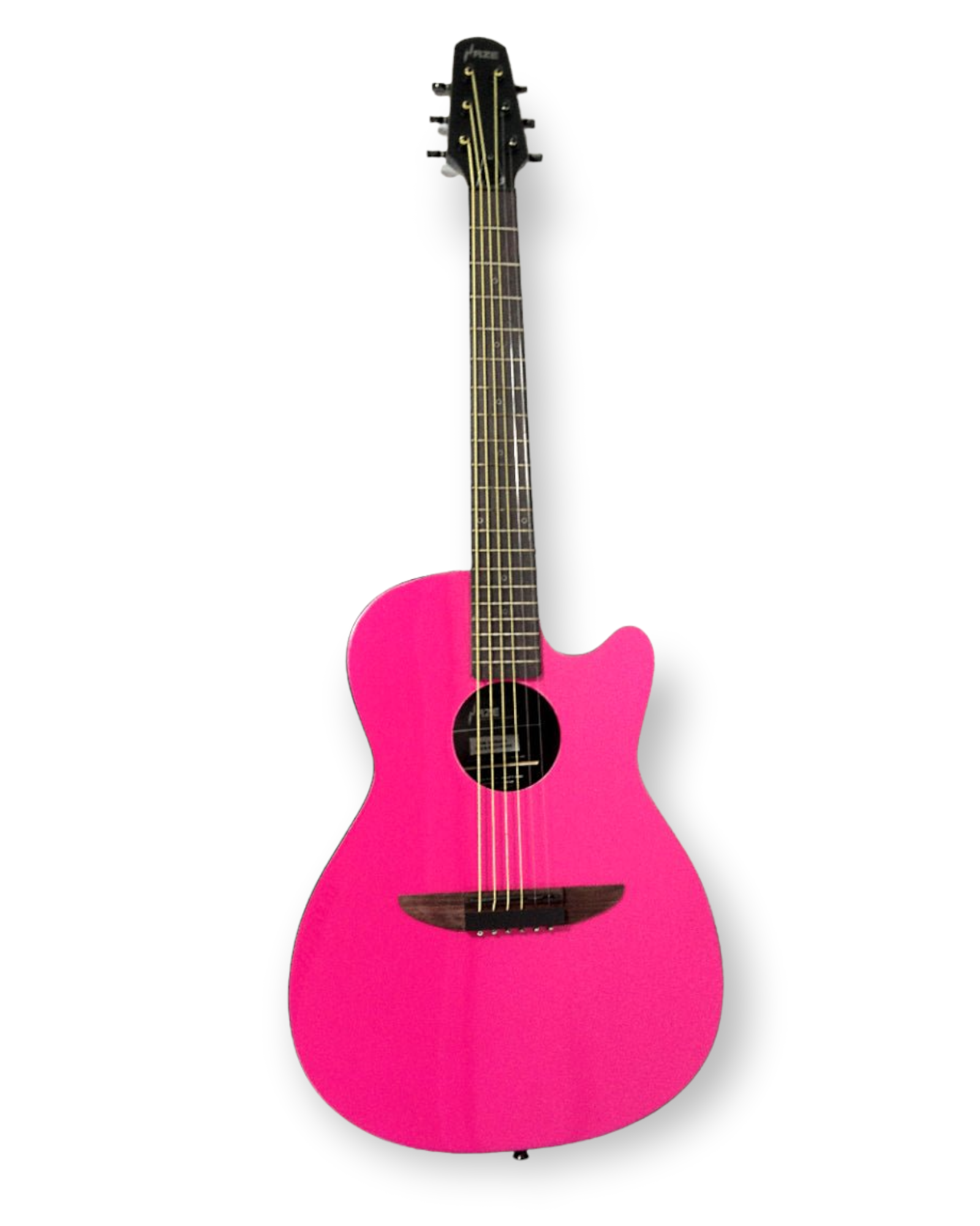 Haze HSDP836CPK 38" Roundback Traveller Acoustic Guitar - Pink