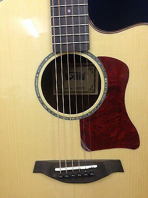 Gosila CS801210CEQ Solid Spruce Top Fishman Pickup/Tuner Cutaway Acoustic Guitar - Natural