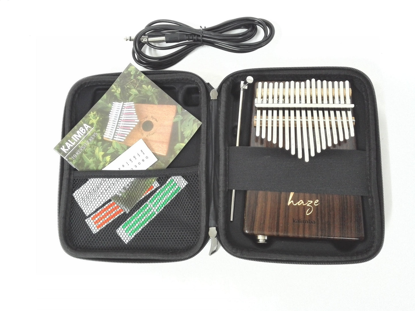 Haze HSH01ER 17-Key Solid Rosewood Kalimba w/Pickup + EVA Hard Case