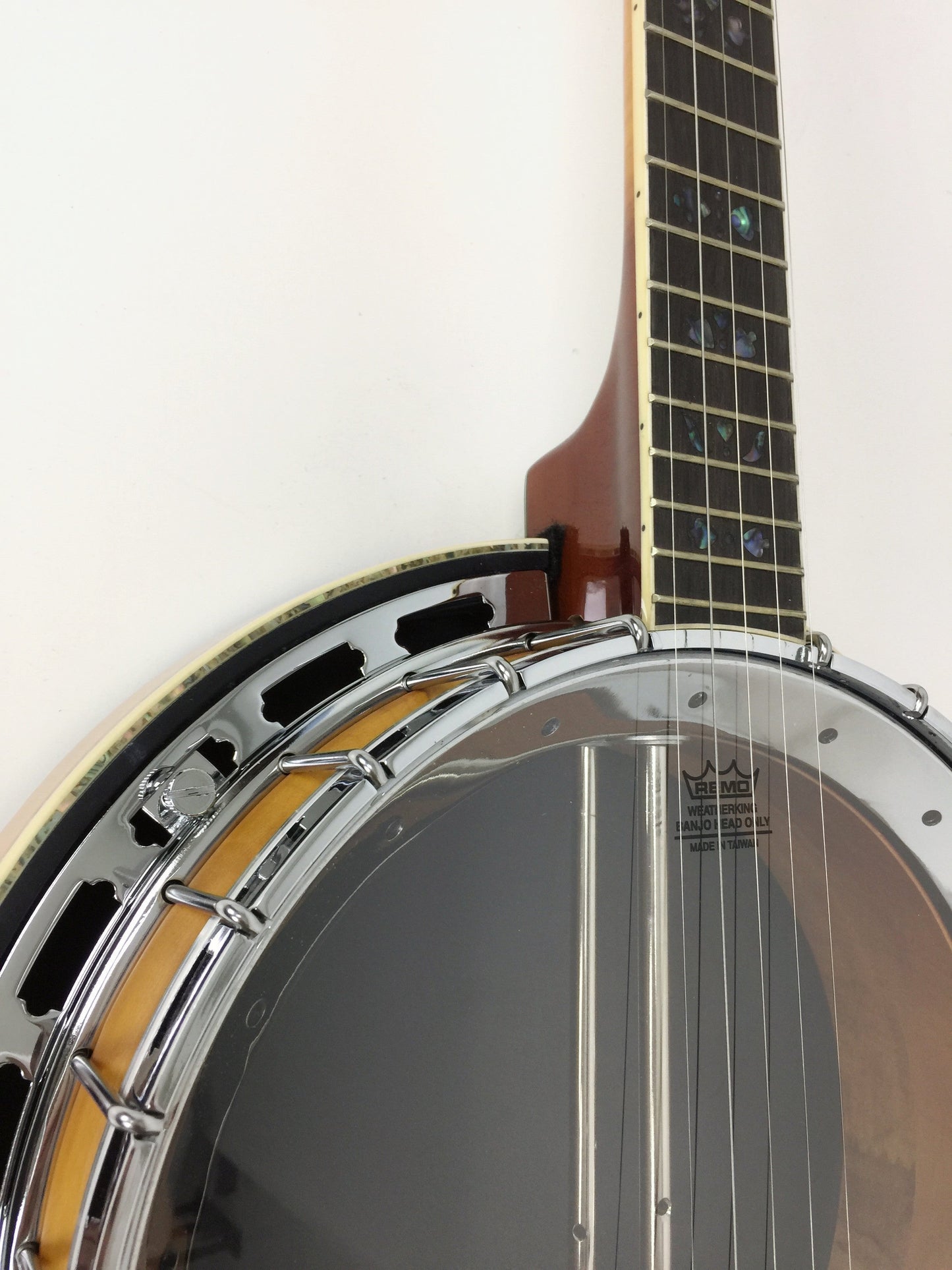 Caraya 5-String Clear Top Resonator Banjo - Tobacco Flame Maple BJ009A