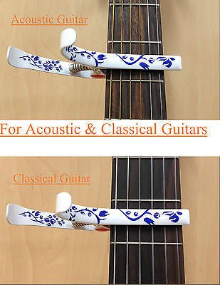 Haze DC06C Top Grade Zinc Alloy Acoustic/Classical Guitar Capo - Ceramic Paint + 3 Picks