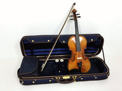 Symphony SJV888 4/4 One-Piece Back Solid Wood Handmade Violin Outfit, Ebony Fittings