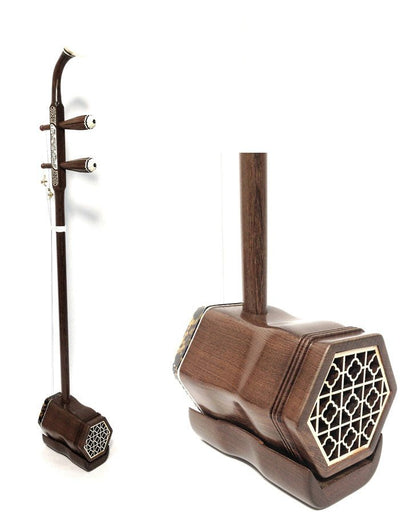 Lecui Chinese Siamese Rosewood Erhu 2-string Violin Fiddle Musical Instrument + EVA Hard Case LC600