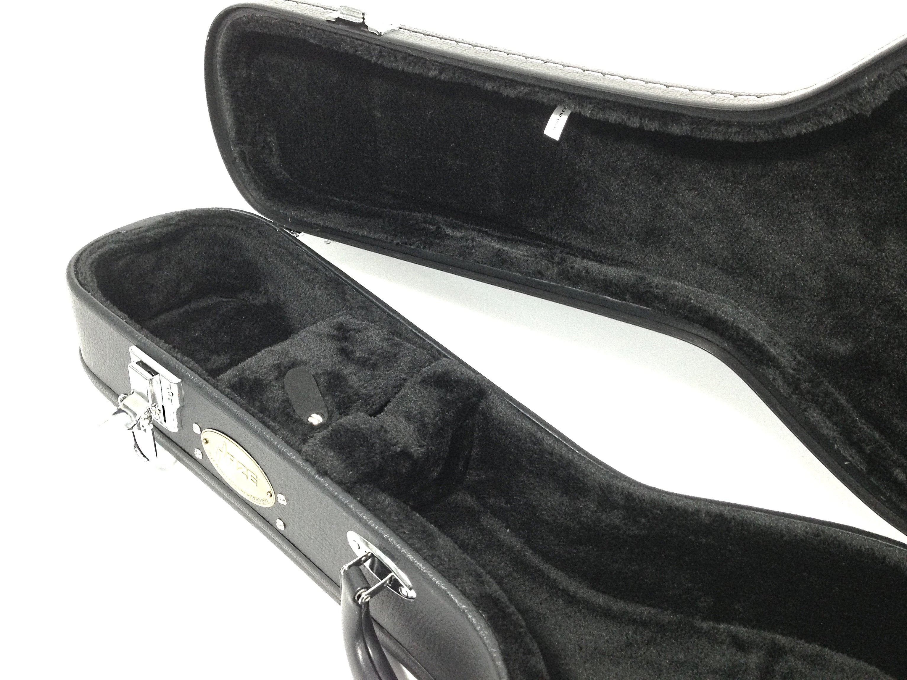 Haze HPMB19010C A-Style Mandolin Hard Case - Lockable, Black
