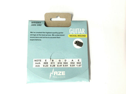 Haze HSX9 Super Light Electric Guitar Steel String Set