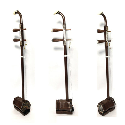 Lecui Chinese Siamese Rosewood Erhu 2-string Violin Fiddle Musical Instrument + EVA Hard Case LC600